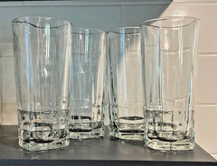 Vintage Libbey Square Base Highball Cooler Drinking Glasses – Set of 2