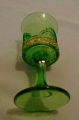 EAPG Jewel Cordial Emerald Green Souvenir St. Paul, Minn. 4″ Tall VTG FREE SHIP