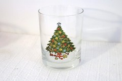 CARLTON CHRISTMAS ACTION USA Tree Toys BOXED SET OF 4 OLD FASHIONEDS 14 OUNCE