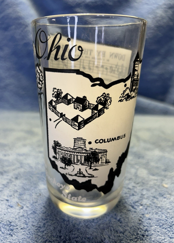 VTG State Song Souvenir Glass 5″ Ohio