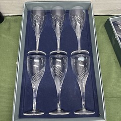 6)MEGEVE Crystal Stems, JG DURAND Cristal D’Arques 18 cl (180) ml.