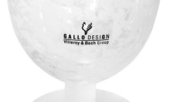 Villeroy & Boch MONSOON Gallo Design Mottled Frosted Glass Water Goblet NEW