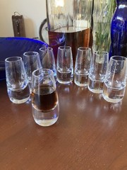Set 8 Clear Cordial Shot Glasses Heavy Base Scandinavian Modern Style Schnapps