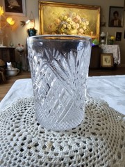Antique EAPG Clear Pressed Glass Tumblers Lot of 4