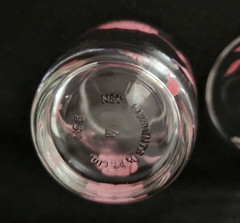 2 VTG 1960s Hazel Atlas Pink Rose Sour Cream Bev Glasses 1/2 Pint