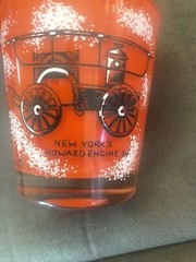 Fire Engine Red Drinking Lowball Barware Glasses Set of 6 – 8oz. 3-1/4″ Vintage