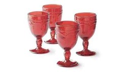 Priness House Marbella Ruby Pedestal Glasses Set of 4 3272