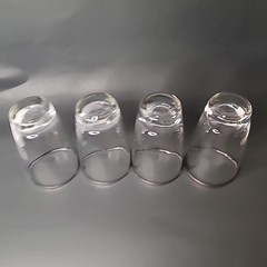 Vintage Libbey Glass 3003-15 Platinum 10 oz Flat Tumbler Set Of 4 Discontinued