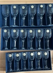 Set of 18 Cristal D’Arques Chambéry 24% Lead Crystal Glasses – 6, 12, 17 cl