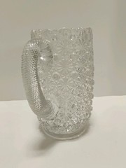 Elson Glass Co. Daisy and Button No.88 Pattern Water Pitcher, 8-3/4″