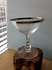 Vintage Brookmar Champagne Tall Sherbert by Tiffin – Franciscan platinum trim