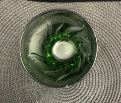 Anchor Hocking Central Park Green Swirl Drinking Glass 6” Tall 16 Fl Oz