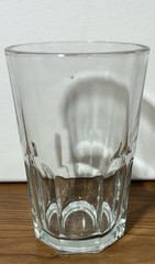 Vintage Clear Old Hand Cut Crystal Tumbler Glass Heavy Drinking Glass