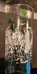 Vintage Pair of Colonial Williamsburg Deus Major Columna Clear Glass Tumblers