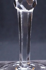 Rogaska ‘Gallia’ Crystal Wine Goblet 7 3/4″ Tall Cut Floral Designs Yugoslavia