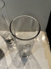 Art Glass Set of 4 String Art 3D Cocktail Highball Glasses 8»