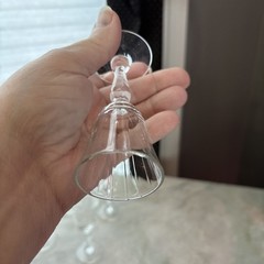 Vintage Hand-Blown Frosted Stem& Clear Optic Panel Bowl Liqueur/Aperitif 1930s