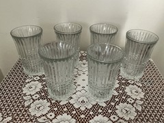 Vntg Fostoria Aspen Crystal Highbaugh Glasses, Set Of 6