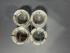 Vintage Culver Golf Double Old Fashioned Rocks Glasses Set of 4 Frosted MCM USA