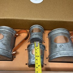 Retro Galrose Dezigns Barware 4 Pc. set Galvanized double wall Mug-Shot Cups