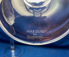 WATERFORD MARQUIS MAXWELL TOASTING FLUTE CHAMPAGNE CRYSTAL GLASS 9.5″H CHIPPED!