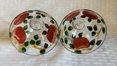Vintage Set Of 2 Franciscan Apple Stem Ware Sherbet Fruit Glasses 3” Tall