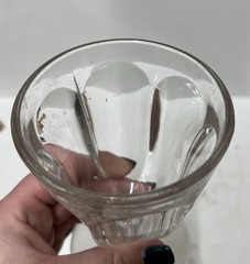 Vintage Fluted Pattern Pressed Glass Clear Goblet