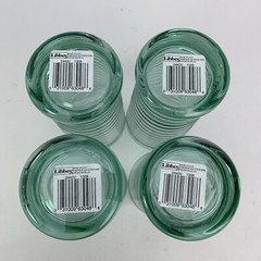 Libbey Sirrus Spanish Green Ribbed Cooler Tumbler 16 oz Set of 4 New with Tag