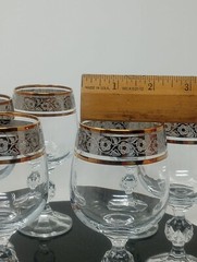 Bohemia Crystal Claudia Gold/Platinium Wine Glass Set Of 6