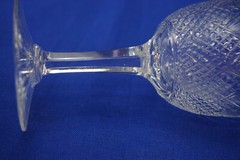 Diamond & Fan Cut Glass (8) Cordial Glasses, 4 1/2″ (B51)