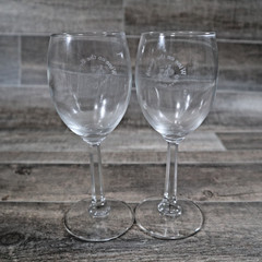 Ocean City Maryland «Wine on the Beach» Commemorative Wine Glasses Set of 2