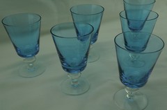 Doyen Royal Ice Blue/Wisteria (6) Wine Glasses, 4 5/8″