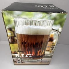 Libbey B.I.G Big Interesting Glass Unique Heavy Beer Mug Smoothie Pitcher