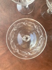 Set 4 Heisey Crystal Moonglo Stem 5040 Champagne Sherbet Glasses