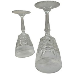 Vintage Set of 4 Cherbourg 24% French Lead Crystal Unit No. 5 Cordial Glasses
