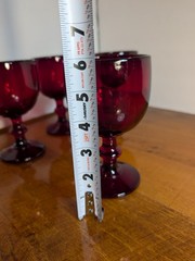 Ruby Red Hoffman House/(4) Imperial Glass/Ohio Water Goblets
