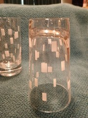 4 MCM Highball Glasses Etched Design