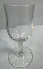 1 Crystal Wine Glass Clear 6″ H x 2 3/4″ W Base Vtg 6 oz