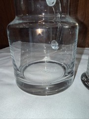 ‘Tumble Up’ Bedside Carafe Pitcher And Nesting Glass 7” Desk Nightstand Jug