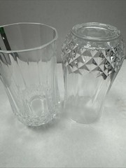 Two Cristal D’Arques Durand Longchamp Crystal Tumbler Water Glass, PAIR