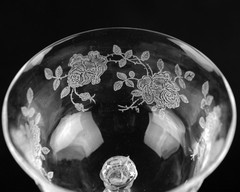 Fostoria Willowmere Etch Low Champagne Glass, Vintage Elegant Sherbet 4 3/8″
