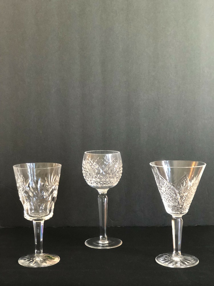18 Waterford Crystal Wine 3 Patterns Lowered  price to $39.50 ea total $711.00 