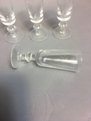 Vintage 8 pcs. Cordial glass crystal barware Mid Century Shot glass Liquor
