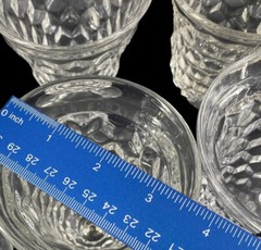 4 Vtg FOSTORIA American Clear 5 3/4” Iced Tea Stem Water Glasses Tumblers