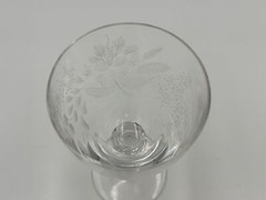 Set of 6 Incredible Rare Meissen Crystal Floral Bouquet Claret Wine Glasses a