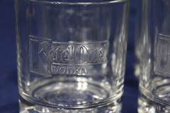 Ketel One Vodka Embossed Rocks Glass Old Fashioned Lowball Italy – Set of 4
