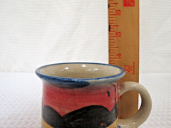 Vintage Nkhotakota Pottery Malawi Pitcher and Mug Set Hand Painted African Art