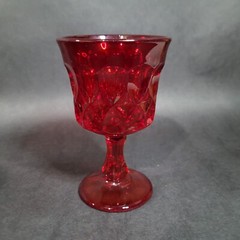 Vintage Noritake Perspective Ruby Red Glass Juice Wine Goblet 4.75″ Set of 8