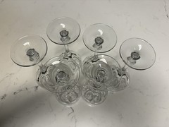 Set of 6 Vintage Nachtmann Leonore Crystal Water Goblets Glasses Germany 8.25”H