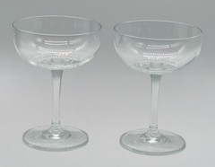 2 Ketel One Vodka Glass Martini Cocktail Glasses 5″ Embossed Base